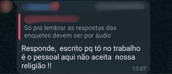 Figura 2 &ndash; Mensagem da Filha 02 do Il&ecirc; As&eacute; Tassilon&atilde;