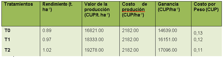 Valoración económica de los resultados alcanzados.