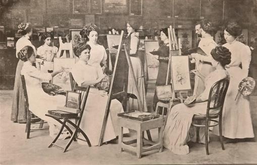 Clase de pintura para señoritas de José Joaquín Tejada