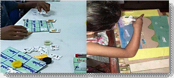 Estudiantes del IPHE extensi&oacute;n Ant&oacute;n, trabajando con materiales fabricados con recursos reciclables.