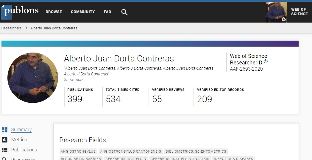 Acceso público a la labor de revisor que aparece en Publons
