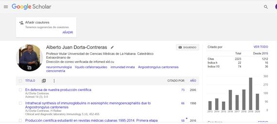 Perfil de Google Académico