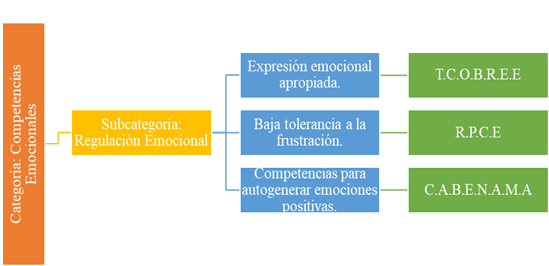 Taxonom&iacute;a de la subcategor&iacute;a &lsquo;Regulaci&oacute;n emocional'