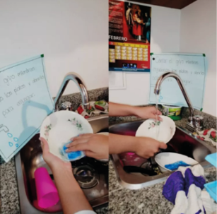 Muestra de la actividad agua y acciones