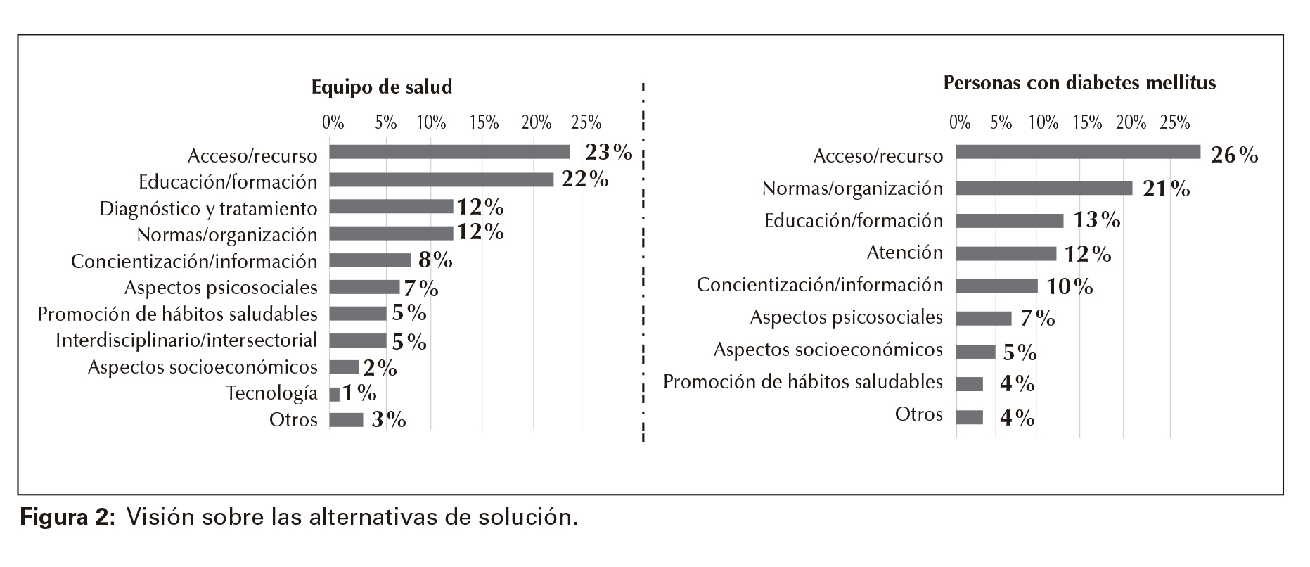 Visión sobre alternativas de solución.