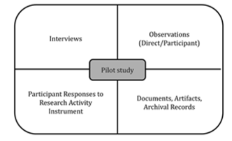 Fuentes clave de datos para un estudio de caso. Tomado de Distinguishing case study as a research method from case reports as a publication type. (Alpi y Evans, 2019, p. 3).