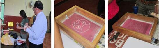 Fases de ejecución del taller de
serigrafía basado en la información cultural de Checta