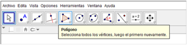 Conceptualización
del polígono mediante la herramienta correspondiente
