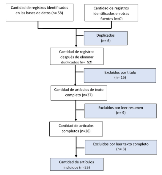 Diagrama declaración
PRISMA para la búsqueda y selección de información.
