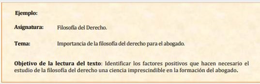 Construcción del objetivo de la lectura de un
texto.