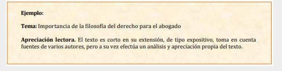 Apreciación lectora