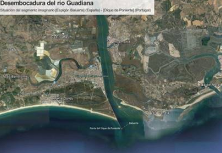 Línea de cierre de la desembocadura del río Guadiana