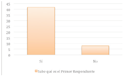 Ilustración 6. Conocimiento de primer
respondiente.