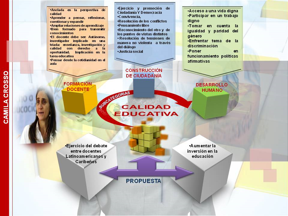 Síntesis desde
tres vertientes de la Calidad Educativa por Camila Crosso