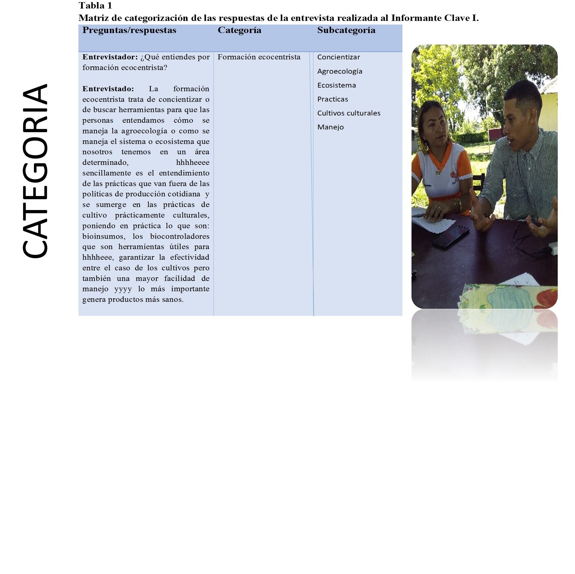 Matriz de Categorización
