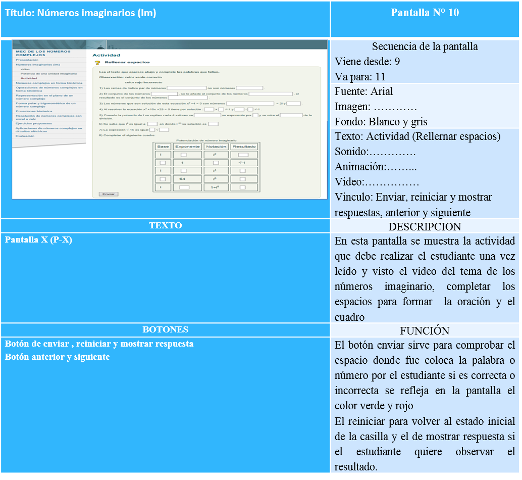 Pantalla N°10
