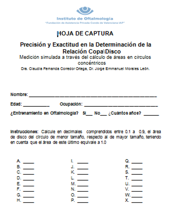Figura 7. Hoja de captura 