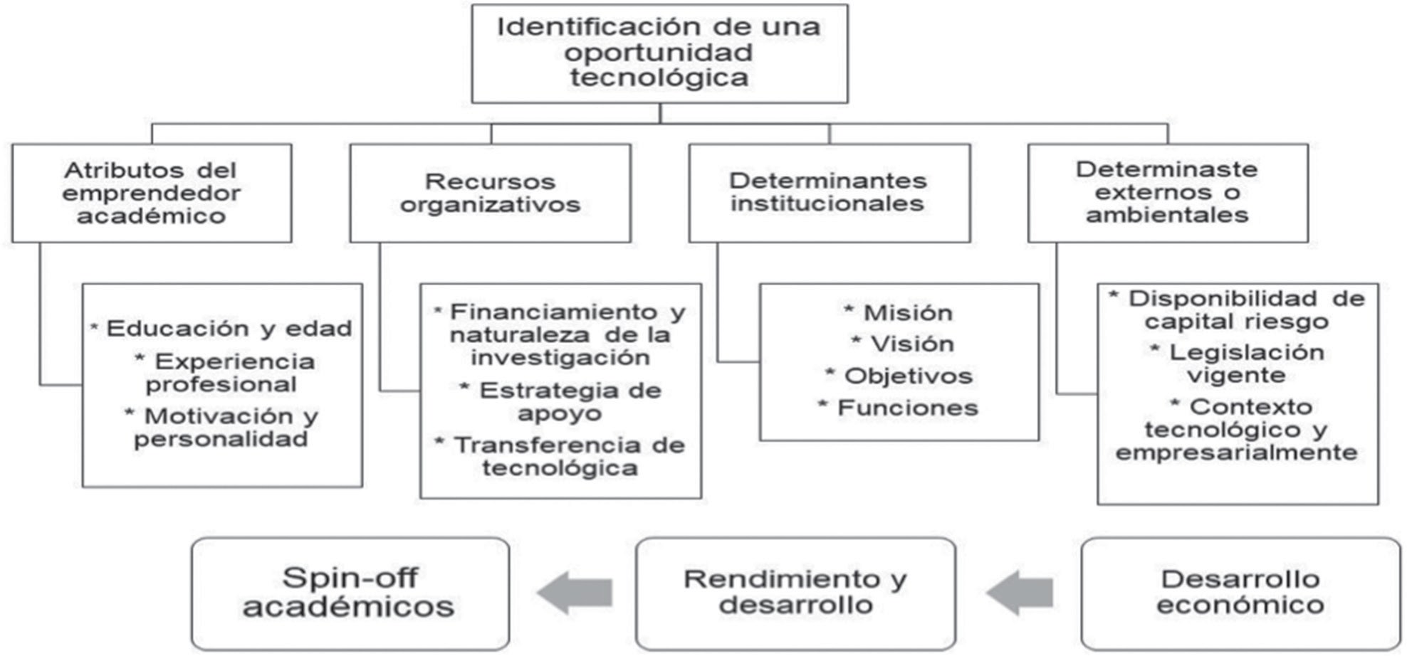 Factores determinantes del modelo de Spin-off