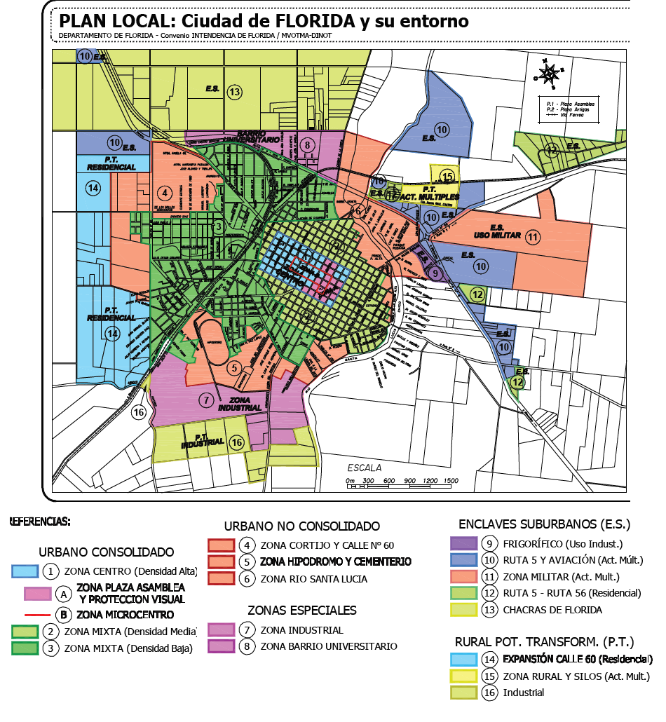 Categorización y zonificación. Plan Local de
Florida.