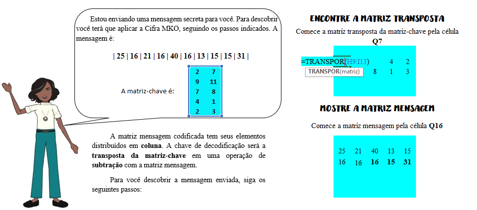  Resolução da matriz transposta pelo estudante C