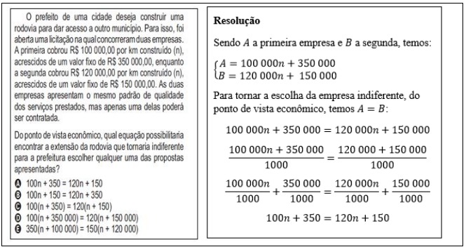  Questão 160 do ENEM 2011 e sua resolução sugerida pelo nosso grupo