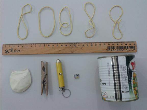 Materiais
    utilizados no experimento.
