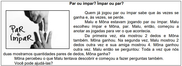 Enunciado da Atividade “Par ou ímpar? Ímpar ou
par?”