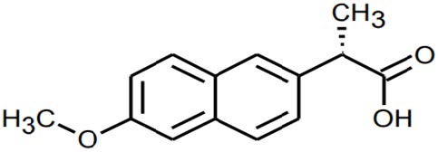 Estructura qu&iacute;mica del naproxeno
