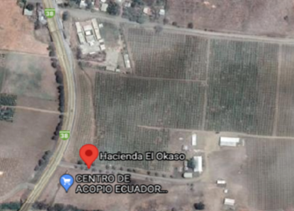 Mapa
de la ubicación de la hacienda EL OKASO