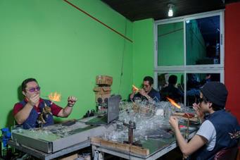 Fotograf&iacute;a de Taller de vidrio.