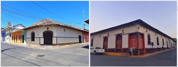 De izquierda a derecha Figura 5: Esquina en chaflán, Granada. Figura 6. Casa Norberto Ramírez, León. Esquina con punta de lanza. 