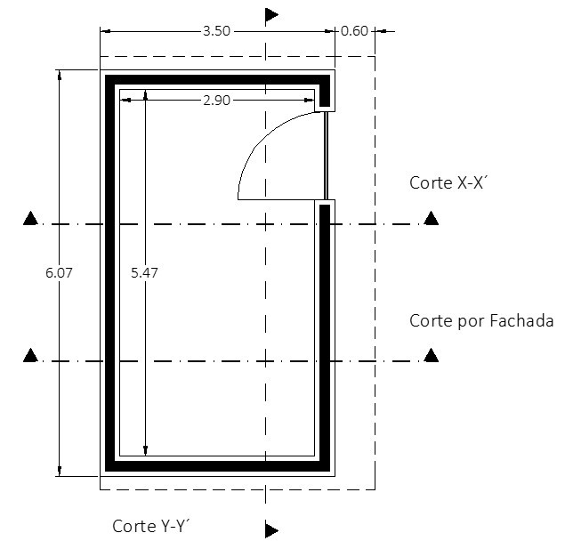 Planta arquitectónica de la vivienda vernácula