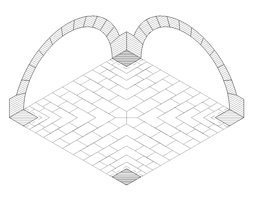 Proyecciones alineadas en una visualización 3D.