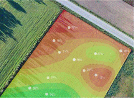 Posibilidad de generación de mapas de fertilidad en lotes de una ﬁnca.