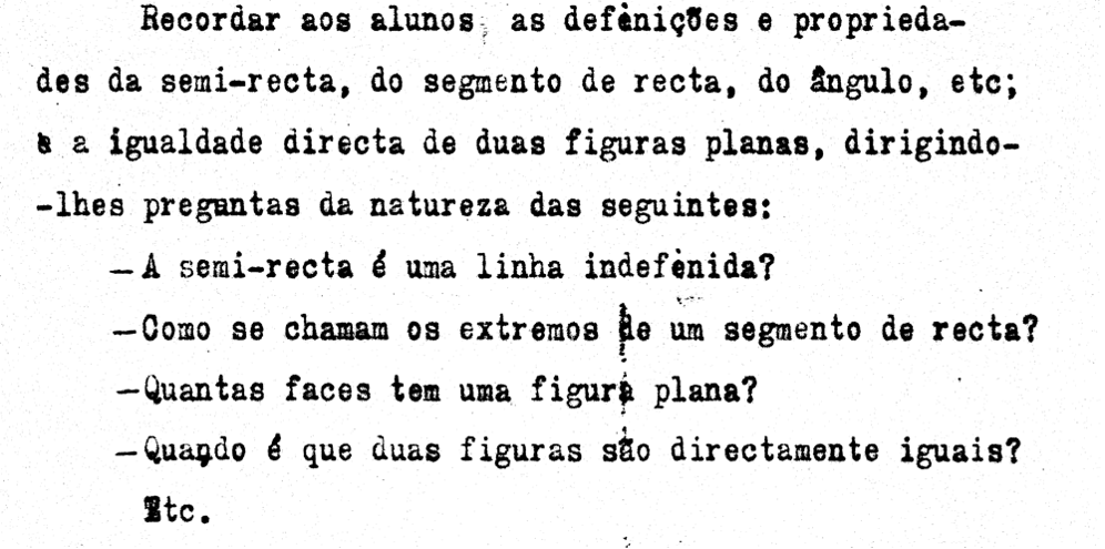 Parte de um plano de aula de Ganilho