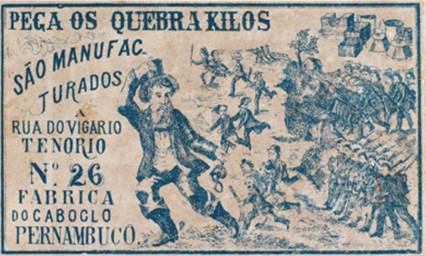 Rótulo de cigarro fazendo referência aos Quebraquilos Recife PE