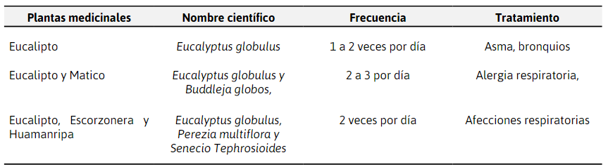 Consumo de plantas medicinales
