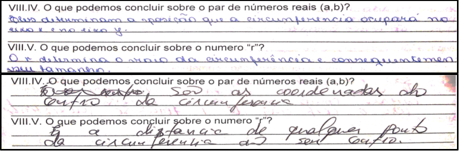 Resposta do A7 e A2 na atividade
VIII
