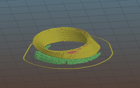  Modelo 3D da Faixa de Möbius no aplicativo
de fatiamento