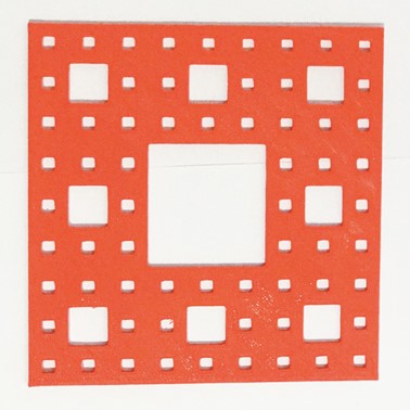 Impressão 3D da terceira etapa do Tapete de
Sierpinski.