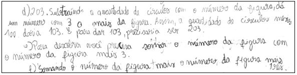 Respostas escritas dos problemas d, e e f da aluna Juliana