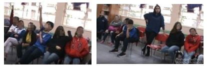 Imagens da discussão
geral com participação das/dos estudantes