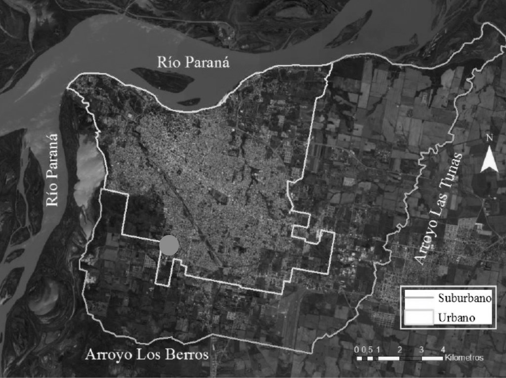 Per&iacute;metro urbano y suburbano y ubicaci&oacute;n de la &ldquo;escuela del borde&rdquo;