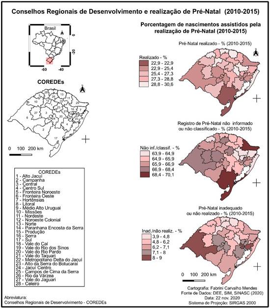 Conselhos Regionais de Desenvolvimento e
Pré-Natal