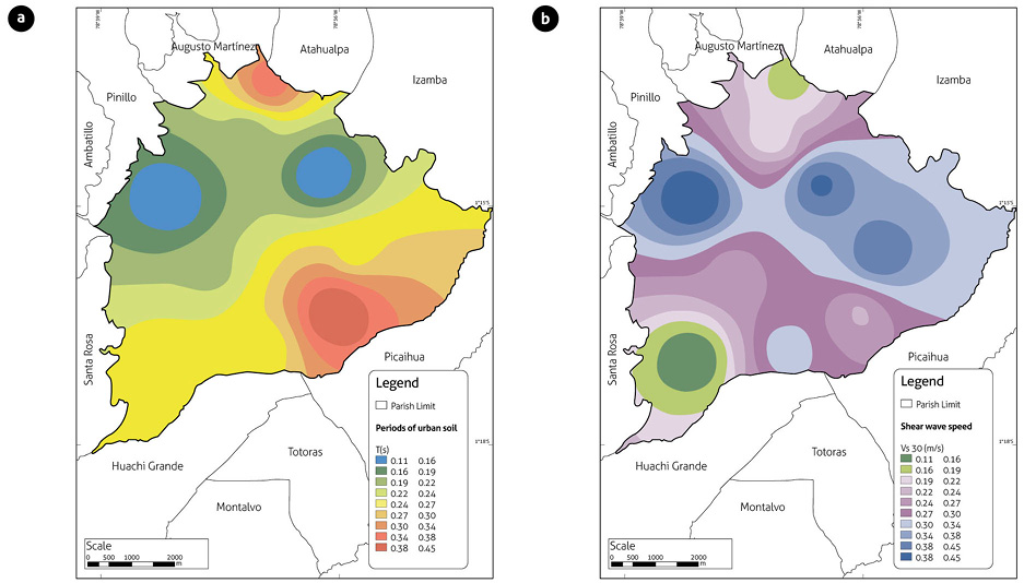 Studies of seismic hazard of urban area of city of Ambato