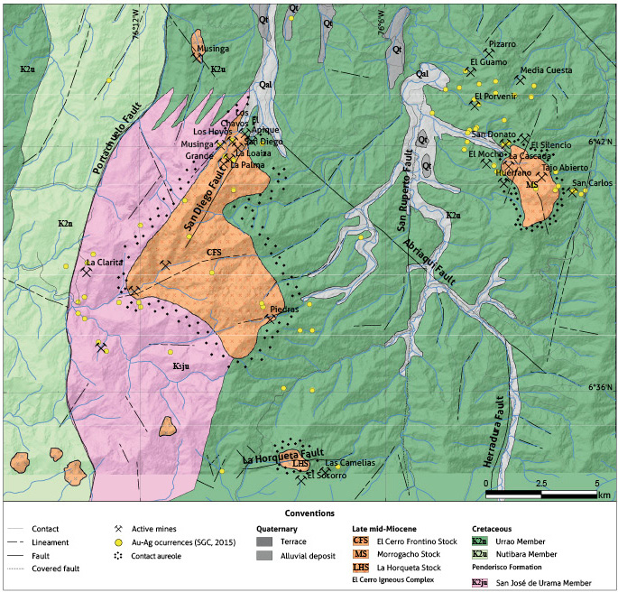 Regional geology of the El Cerro Igneous Complex
