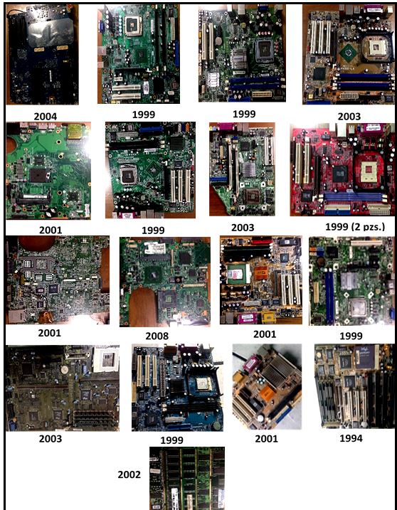 Figura 1. Placas de circuitos
impresos empleadas para el estudio.