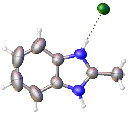 Figura 2: Representación Ortep
del bencimidazol 1.