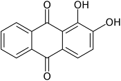 Fórmula estructural del
rojo alizarina