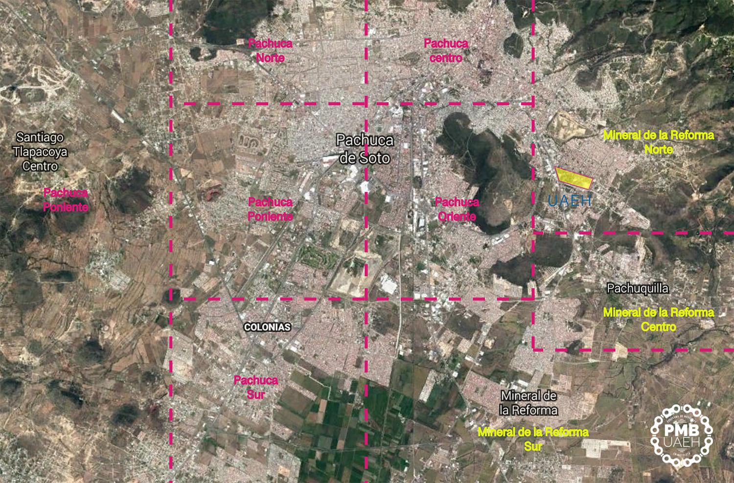 Figura
2: Mapa de ubicación de cuadrantes de origen de los viaje